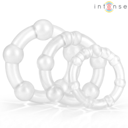 INTENSO - JUEGO DE 3 ANILLOS PARA PENE BOURNE
