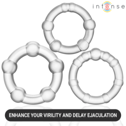 INTENSO - JUEGO DE 3 ANILLOS PARA PENE BOURNE