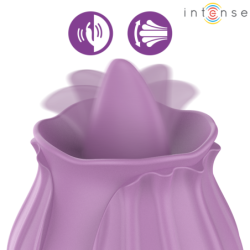INTENSO - ESTIMULADOR DE CLÍTORIS CON FORMA DE FLOR DE AZALEA, 10 VIBRACIONES, COLOR MORADO