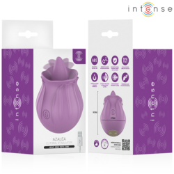 INTENSO - ESTIMULADOR DE CLÍTORIS CON FORMA DE FLOR DE AZALEA, 10 VIBRACIONES, COLOR MORADO