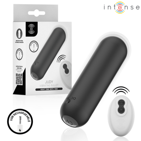INTENSO - JUDY BALA VIBRADORA RECARGABLE CON CONTROL REMOTO NEGRA