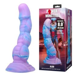 POWER MONSTERS - DILDO DE SILICONA DE FANTASÍA ALIENÍGENA 20,5 CM Ø 4,8 CM