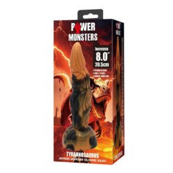 POWER MONSTERS - DILDO DE SILICONA DE FANTASÍA BICOLOR TIRANOSAURIO 20,5 CM Ø 5 CM