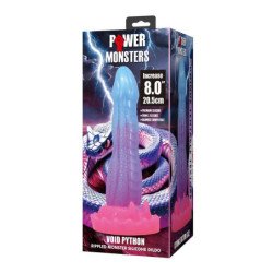 POWER MONSTERS - DILDO DE FANTASÍA VOID PYTHON CON VENTOSA 20,5 CM Ø 5,2 CM AZUL, MORADO Y ROSA
