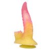 POWER MONSTERS - DILDO DE FANTASÍA DE MONSTRUO ONDULADO CON VENTOSA 22,5 CM Ø 5,5 CM ROSA Y AMARILLO