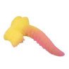 POWER MONSTERS - DILDO DE FANTASÍA DE MONSTRUO ONDULADO CON VENTOSA 22,5 CM Ø 5,5 CM ROSA Y AMARILLO