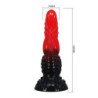 POWER MONSTERS - DILDO DE FANTASÍA DRAGÓN DE FUEGO CON VENTOSA 24,5 CM Ø 5,8 CM ROJO Y NEGRO