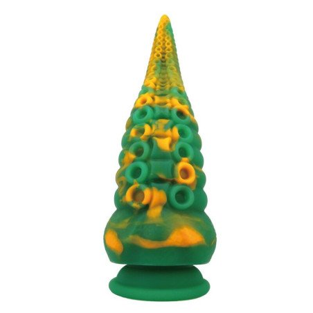 MONSTRUOS DE PODER - COLOSO ABISAL, DILDO DE SILICONA BICOLOR DE FANTASÍA, 22,5 CM Ø 6 CM