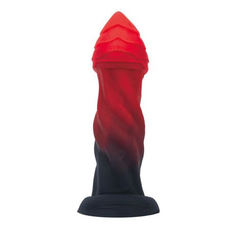 MONSTRUOS DE PODER - GOLIATO INFERNAL, DILDO DE SILICONA BICOLOR DE FANTASÍA, 25 CM Ø 6 CM