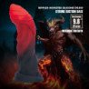 MONSTRUOS DE PODER - GOLIATO INFERNAL, DILDO DE SILICONA BICOLOR DE FANTASÍA, 25 CM Ø 6 CM