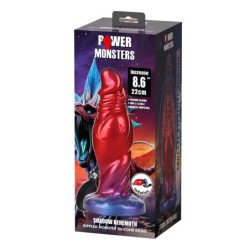 MONSTRUOS DE PODER - DILDO DE SILICONA INFLABLE BICOLOR SHADOW BEHEMOTH 22 CM Ø 5 CM
