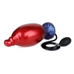 MONSTRUOS DE PODER - DILDO DE SILICONA INFLABLE BICOLOR SHADOW BEHEMOTH 22 CM Ø 5 CM