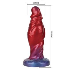 MONSTRUOS DE PODER - DILDO DE SILICONA INFLABLE BICOLOR SHADOW BEHEMOTH 22 CM Ø 5 CM