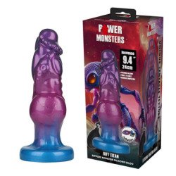POWER MONSTERS - DILDO DE SILICONA INFLABLE DE FANTASÍA BICOLOR RIFT TITAN 24 CM Ø 5 CM