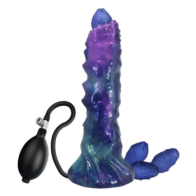 POWER MONSTERS - DUSKWALKER SENTINEL TRICOLOR DILDO DE SILICONA INFLABLE DE FANTASÍA 23 CM Ø 5 CM