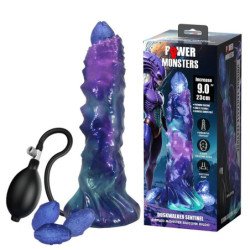 POWER MONSTERS - DUSKWALKER SENTINEL TRICOLOR DILDO DE SILICONA INFLABLE DE FANTASÍA 23 CM Ø 5 CM