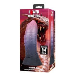 POWER MONSTERS - DILDO DE SILICONA DE FANTASÍA BICOLOR DE DREADFUL FIEND 24 CM Ø 6 CM