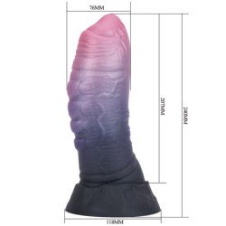 POWER MONSTERS - DILDO DE SILICONA DE FANTASÍA BICOLOR DE DREADFUL FIEND 24 CM Ø 6 CM