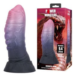 POWER MONSTERS - DILDO DE SILICONA DE FANTASÍA BICOLOR DE DREADFUL FIEND 24 CM Ø 6 CM