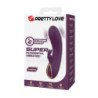 PRETTY LOVE - VIBRADOR RECARGABLE LANDYN CON FORMA DE CONEJO, 10 FUNCIONES, COLOR MORADO