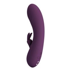 PRETTY LOVE - VIBRADOR RECARGABLE LANDYN CON FORMA DE CONEJO, 10 FUNCIONES, COLOR MORADO