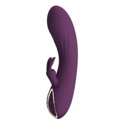 PRETTY LOVE - VIBRADOR RECARGABLE LANDYN CON FORMA DE CONEJO, 10 FUNCIONES, COLOR MORADO