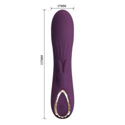 PRETTY LOVE - VIBRADOR RECARGABLE LANDYN CON FORMA DE CONEJO, 10 FUNCIONES, COLOR MORADO