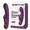PRETTY LOVE - VIBRADOR RECARGABLE HARPER CON FORMA DE CONEJO, 10 FUNCIONES, COLOR MORADO