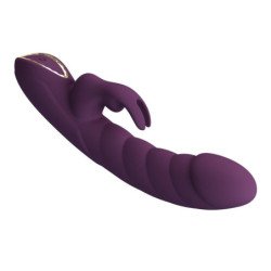 PRETTY LOVE - VIBRADOR RECARGABLE HARPER CON FORMA DE CONEJO, 10 FUNCIONES, COLOR MORADO