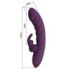 PRETTY LOVE - VIBRADOR RECARGABLE HARPER CON FORMA DE CONEJO, 10 FUNCIONES, COLOR MORADO