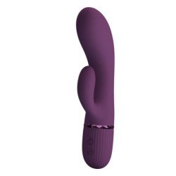 PRETTY LOVE - MARGIE VIBRADOR RECARGABLE CON FORMA DE CONEJO 10 FUNCIONES MORADO