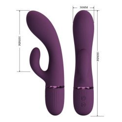 PRETTY LOVE - MARGIE VIBRADOR RECARGABLE CON FORMA DE CONEJO 10 FUNCIONES MORADO