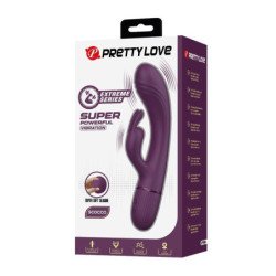 PRETTY LOVE - VIBRADOR RECARGABLE ROCCO CON FORMA DE CONEJO, 10 FUNCIONES, COLOR MORADO