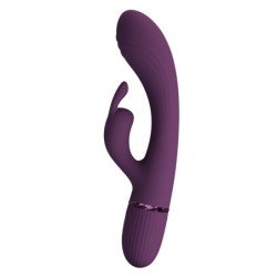 PRETTY LOVE - VIBRADOR RECARGABLE ROCCO CON FORMA DE CONEJO, 10 FUNCIONES, COLOR MORADO