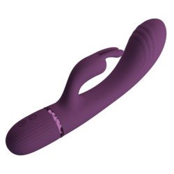 PRETTY LOVE - VIBRADOR RECARGABLE ROCCO CON FORMA DE CONEJO, 10 FUNCIONES, COLOR MORADO