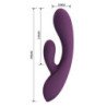 PRETTY LOVE - VIBRADOR RECARGABLE CON FORMA DE CONEJO ROSOLYN CON 10 FUNCIONES