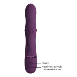 PRETTY LOVE - VIBRADOR RECARGABLE ZACH CON EFECTO CONJUNTO Y 5+5 FUNCIONES