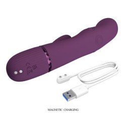 PRETTY LOVE - VIBRADOR RECARGABLE ZACH CON EFECTO CONJUNTO Y 5+5 FUNCIONES