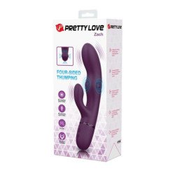 PRETTY LOVE - VIBRADOR RECARGABLE ZACH CON EFECTO CONJUNTO Y 5+5 FUNCIONES