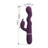PRETTY LOVE - VIBRADOR LOURSEN RABBIT CON MOVIMIENTO DE EMPUJE Y 7 VIBRACIONES, RECARGABLE POR USB, COLOR MORADO