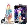 POWER MONSTERS - LEVIATÁN ÉBANO TRICOLOR INFLABLE TAPÓN ANAL DE FANTASÍA 18 CM