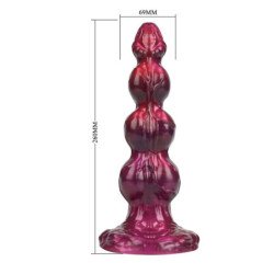 POWER MONSTERS - PRIMAL BEASTLORD DILDO DE SILICONA ROSA TRANSLÚCIDO DE FANTASÍA 26 CM Ø 5 CM