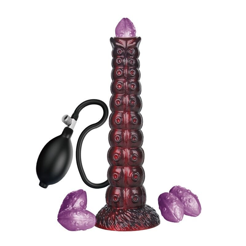 POWER MONSTERS - VOIDCLAW BRUTE, DILDO DE SILICONA INFLABLE BICOLOR DE FANTASÍA, 29 CM Ø 5,7 CM