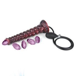 POWER MONSTERS - VOIDCLAW BRUTE, DILDO DE SILICONA INFLABLE BICOLOR DE FANTASÍA, 29 CM Ø 5,7 CM