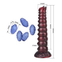 POWER MONSTERS - VOIDCLAW BRUTE, DILDO DE SILICONA INFLABLE BICOLOR DE FANTASÍA, 29 CM Ø 5,7 CM