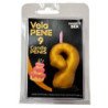 DIABLO PICANTE - VELA CON FORMA DE PENE CON LA FORMA DEL NÚMERO 0, COLOR DORADO