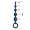 MR PLAY - PERLAS ANALES DE SILICONA AZUL Y TAPÓN ANAL 20,4 CM