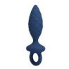 MR PLAY - TAPÓN ANAL TEXTURIZADO CON ANILLO AZUL M