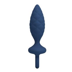 MR PLAY - TAPÓN ANAL TEXTURIZADO CON ANILLO AZUL M