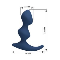 MR PLAY - TAPÓN ANAL AZUL ERGONÓMICO